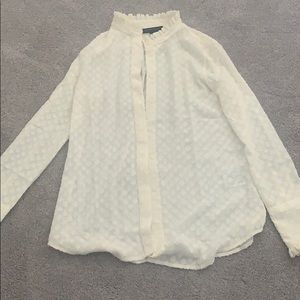 Banana republic off white blouse